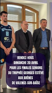 🏀 #Sport | Grand rendez-vous basket ce dimanche aux arènes de Valence-sur-Baïse ! Les finales du Trophée Georges Estève viendront clôturer une saison riche en émotions, en intensité et en passion. Les meilleures équipes seniors du département se disputeront ce prestigieux trophée dans une ambiance survoltée. 🔥 Du jeu, des émotions… Qui soulèvera le Trophée Georges Estève ? Venez vibrer avec le basket gersois : • Finale Seniors Masculins (Auch Basket Club ⚡️ Castera Rejaumont ): 16h30 • Finale 
