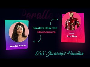 Parallax Mouse Move Effect Using Javascript (CSS Card)