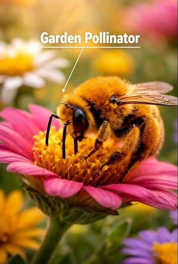 Fuzzy Garden Pollinator 🐝 | Teddy Bear Bee Short