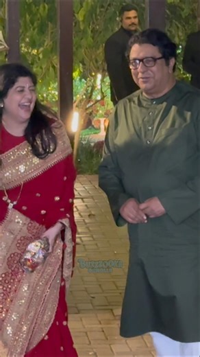 Raj Thackeray with wife Sharmila graced Arjun Tendulkar’s Haldi and Mehendi ceremony.