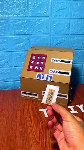 ATM Machine From cardboard #cardboardcrafts #cardboarddiy