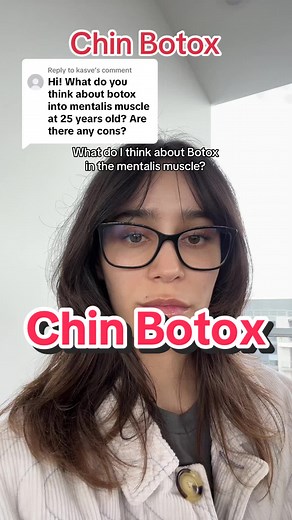 Replying to @kasve Botox for the mentalis muscle, or chin, is a common treatment. Often people get chin botox for dimples, also called peau d’orange. I also find it to be beneficial for feminizing the lower face. In this video potential cons of chin botox are discussed. The caption feature was kind of glitchy. As always, don’t get any treatments if you don’t want them. And always see a great injector. #botox #chin #chinbotox