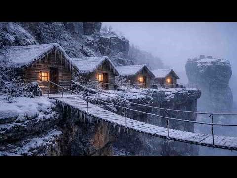 Experience 24 hours of terrifying, howling wind and blizzard sounds in a village perched on a cliff