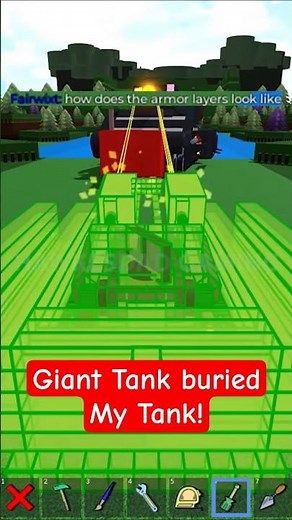 Roblox Build a Boat for Treasure Giant Tank burried my AA Tank?! How?! #roblox #babft