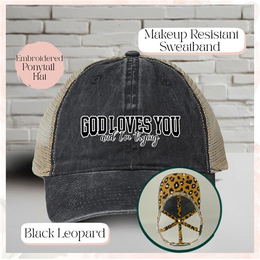 God Loves You Hat,spiritual Hat,womens Christian Hats,embroidered Camo Hat - Etsy
