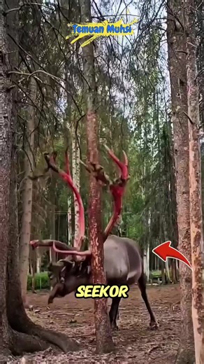 Jangan Pernah mendekat saat rusa melakukan Ini!! Saat tanduknya tumbuh, ada lapisan lunak bernama velvet yang berfungsi menyalurkan nutrisi agar tanduk bisa tumbuh kuat. Ketika tanduk sudah mengeras, rusa akan menggosokkannya ke batang atau ranting pohon untuk melepaskan lapisan velvet tersebut. Masalahnya, di fase ini rusa mudah stres dan sangat agresif, Sedikit saja merasa terancam, dia bisa langsung menyerang tanpa peringatan #faktaunik #temuanmuhsi #infomenarik #rusa #deer