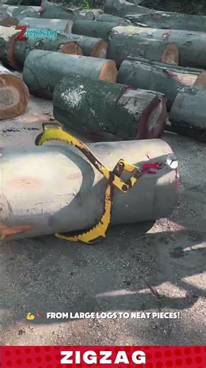 Giant Wood Processor! 🤯 From Huge Logs to Firewood in a Flash! #innovation #woodworking