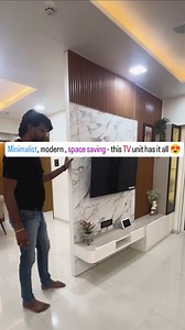 15K views · 5.7K reactions | Maximize your living space with stylish and functional space-saving TV unit designs! From wall-mounted shelves to sleek floating consoles, these innovative setups keep your home clutter-free while adding a modern touch. #SpaceSaving, #TVUnitDesign, #HomeDecor, #ModernLiving, #InteriorInspo, #SmallSpaceSolutions, #MinimalistDesign, #FurnitureGoals, #SmartStorage, #WallMountedTV | JRS Furniture | Facebook