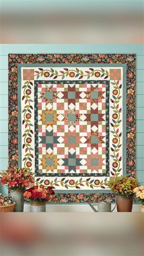 Patchwork and appliqué? Count us in!💛 The Riviera Rose Quilt Kit features a harmonious mix of colors and prints that create a warm, welcoming look that feels both elegant and nostalgic!✨🥰 Reserve Yours Now! #shabbyfabrics #sewingtok #quilttok #quilting #quiltersoftiktok