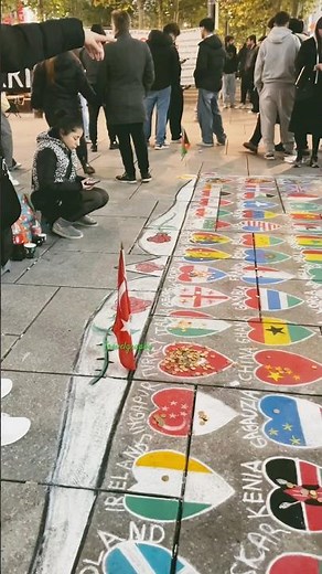 Every flag drawn with pride, the Turkish #flag stands with honor. #türkiye #germany #travel #europe