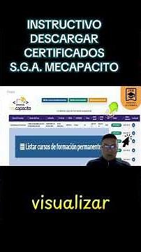 INSTRUCTIVO COMO DESCARGAR LOS CERTIFICADOS DE SGA MECAPACITO #education #docentes