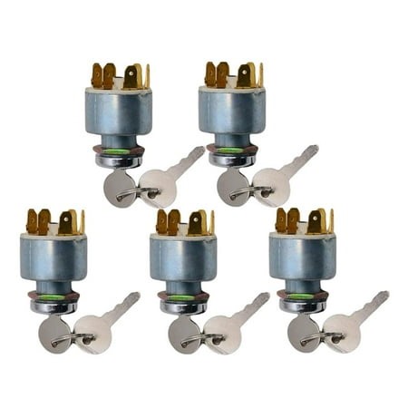 DYNWAVECA 5 Pieces 4-Position Universal Ignition Key Switches 12v,Park,Off,On,Ignition,Waterproof,,Motorcycles,Boats Tractor,Trailer,Digger, - Walmart.ca