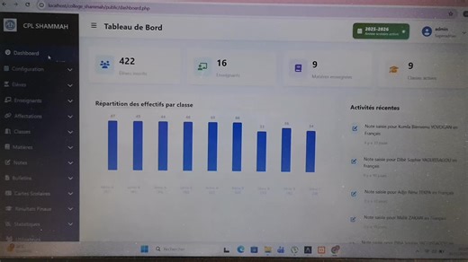 💡besoin d'un site web complet et professionnel pour gérer vos bulletins, cartes scolaires... contactez nous au 228 90498060