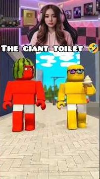 ROBLOX Giant Toilet Challenge 🚽😂 | Funniest Roblox Shorts #roblox #robloxshorts #robloxfunny