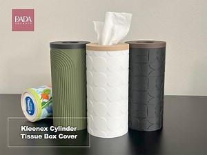 Kleenex Cylinder Tissue Box Cover | Modern Minimalist Round Tissue Holder for Bathroom Bedroom or Office | Biodegradable 3d Printed Item - Etsy