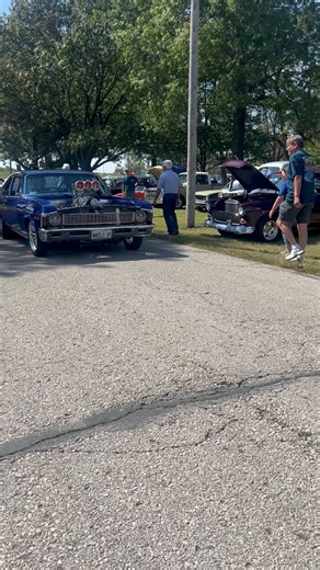 The weather is cooperating in Ottawa for the Ol Marais River Run Car Show! #olmaraisriverrun #ottawa #ottawaks #nova #supercharged #blown #prostreet #chevypower #chevyperformance #chevynova #chevroletnova #prostreetnova | Hot Rods of the Midwest