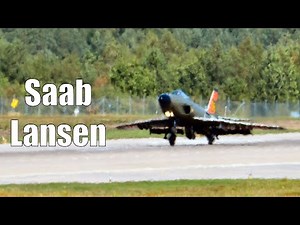 Saab J32 Lansen Landing - SweAF 2024