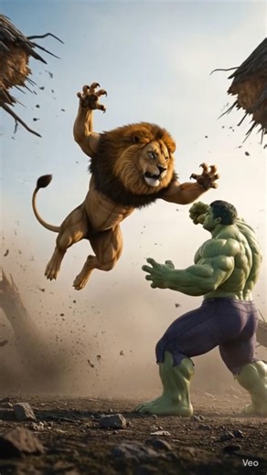Hulk Vs Lion Attack In Jungle Powerful #shortvideo #viral #hulk #mastitubeanimation