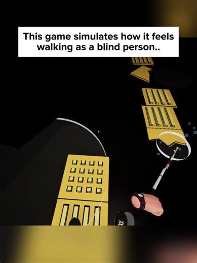 In this game, you play as a blind person navigating the streets with a cane #pcgaming #gamingnews #indiegames