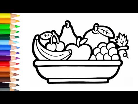 COMO DESENHAR CESTA DE FRUTAS | DESENHAR E PINTAR