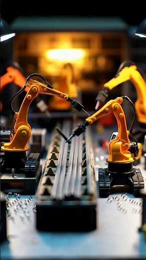 Miniature Robot Factory: Watch Tiny Arms Weld with Precision! 🤖✨
