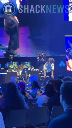 Poka pops off after defeating Bleed in a 2-1 battle at EVO 2026 2XKO Losers' Side #evo #fgc #2xko