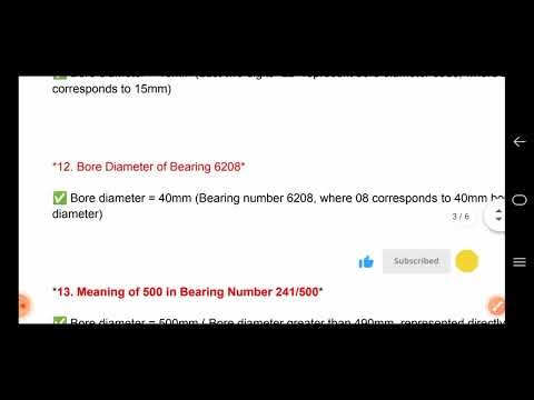Bearings details study