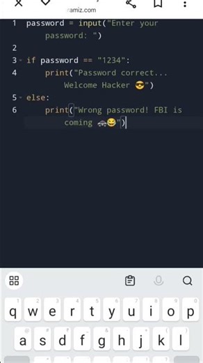 funny python code #hacker feeling