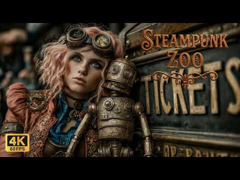Love Fashion + Robots - 19th Century Steampunk Sci-Fi Zoo, AI Microfilm, 4K