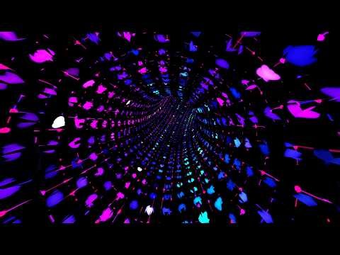 8 Hours 4K Abstract Fast Moving Trippy Blue & Pink Color Light Neon Tunnel Black Screen Relax Video