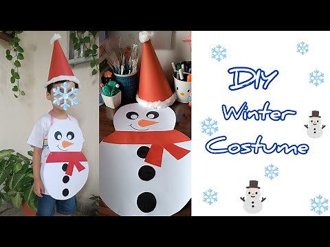 ❄️ DIY SNOWMAN COSTUME ❄️DIY WINTER CRAFTS FOR KIDS ☃️CHRISTMAS COSTUME ‪@tinystarsdrawings‬ #diyart