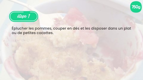Crumble pomme framboise
