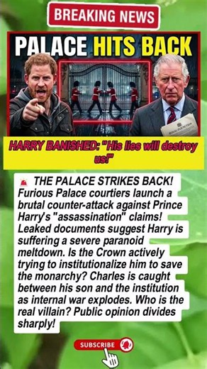 BETRAYED! 😱 Palace Strikes Back Against Harry’s Assassination Claims! 👑🇬🇧 #RoyalNews #PrinceHarry