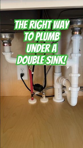 The Right Way To Plumb Under a Double Sink (no disposal) #diy