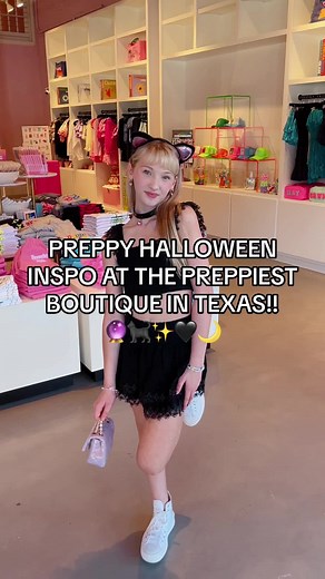 the easiest preppy costume!! 🐈‍⬛🔮✨ #dearhannahprep #preppyaesthetic #dearhannah #boutique #preppy #preppylifestyle #preppyoutfits #dearhannahprepgirl #halloween #halloweenlook #halloweencostume #preppyhalloween