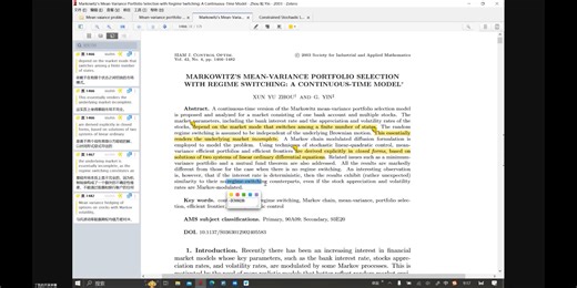 1221-Markowitz's Mean-Variance Portfolio Selection with Regime Switching: A Cont