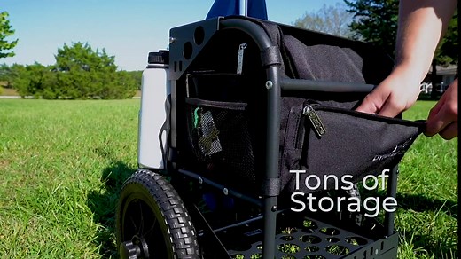Dynamic Discs Transit Cart by ZUCA | Disc Golf Caddy |Carry up to 25 Discs Comfortably | Removable Bag Included