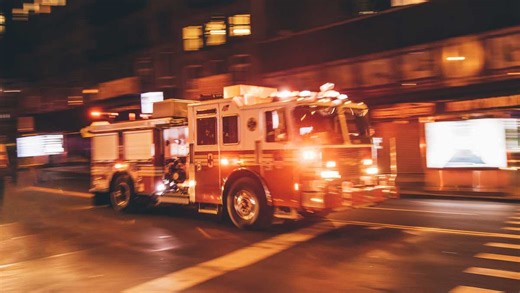 Heavy flames engulf, destroy barn; Road closed