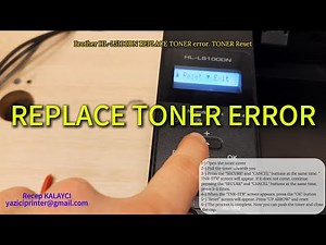 Brother REPLACE TONER error. TONER Reset