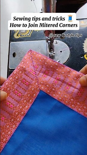 How to Join Mitered Corners ! Sewing Tips and Tricks #sewing #sewingtutorial #sewingclass #silai