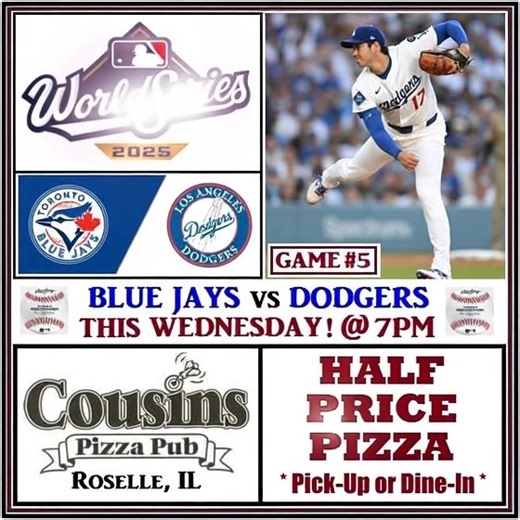 Join Us This Wednesday & Enjoy World Series Baseball Featuring The...