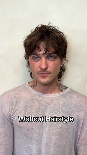 #mullet hairstyle using American Crew Matte Clay and Spray #wolfcut #menshair