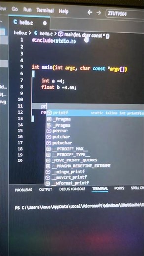 "Third Program in C 💻 | Ab Thoda Advance 😲" #coding #short #viralprogram