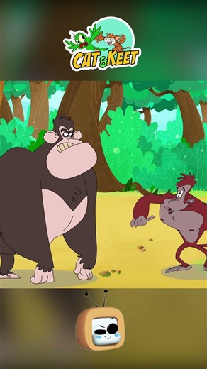 Naughty Monkeys Ruined Our Holiday! 😂🍌 | Cat & Keet #cartoon #fyp #trending