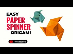 Easy Paper Fidget Spinner Origami Tutorial | Super simple paper craft idea 🎯 🌀 ORG-004