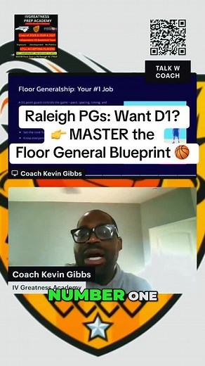🏀 Be a Floor General: Master the D1 Point Guard Blueprint! If you want to play Division 1 basketball — especially here in North Carolina — the FIRST thing coaches look for isn’t how many points you score… it’s whether you can be a floor general. Your job is simple: 🔥 Control the game 🔥 Lead the team 🔥 Set the tone 🔥 Organize the offense 🔥 Direct the defense 🔥 Raise the level of everyone around you Scoring is great… but leadership is what gets you trusted. And trust is what gets you recrui