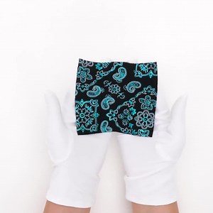 Bandana Foil Printed Spandex Fabric | Blue Moon Fabrics - Etsy