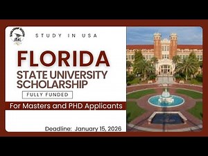Florida State University 2026 Fully Funded Scholarship | Apply Before It Closes! #studyinusa