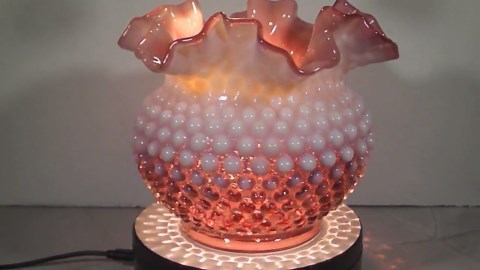 Vintage Fenton Cranberry Opalescent Hobnail Large Fluted Rose Bowl - Etsy