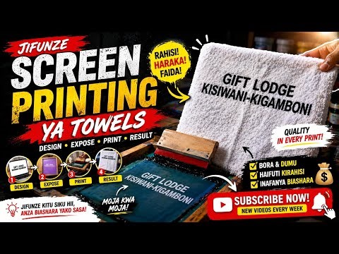 How to start Screen Printing business at home|Jinsi ya Kuprint Taulo |Serigrafía Paso a Paso